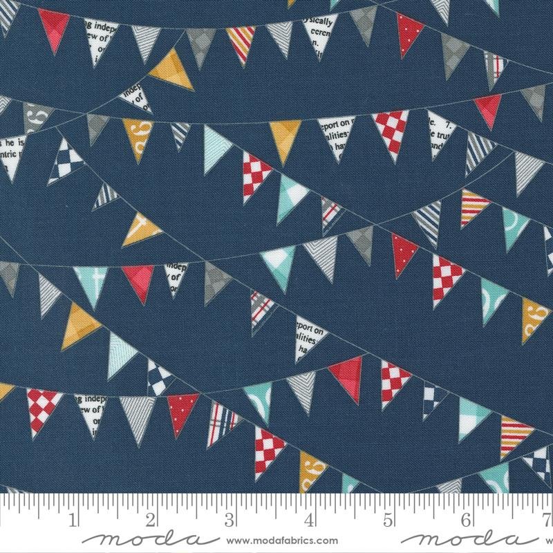 Vintage by Sweat Water – Bunting on Blue Fat 1/4