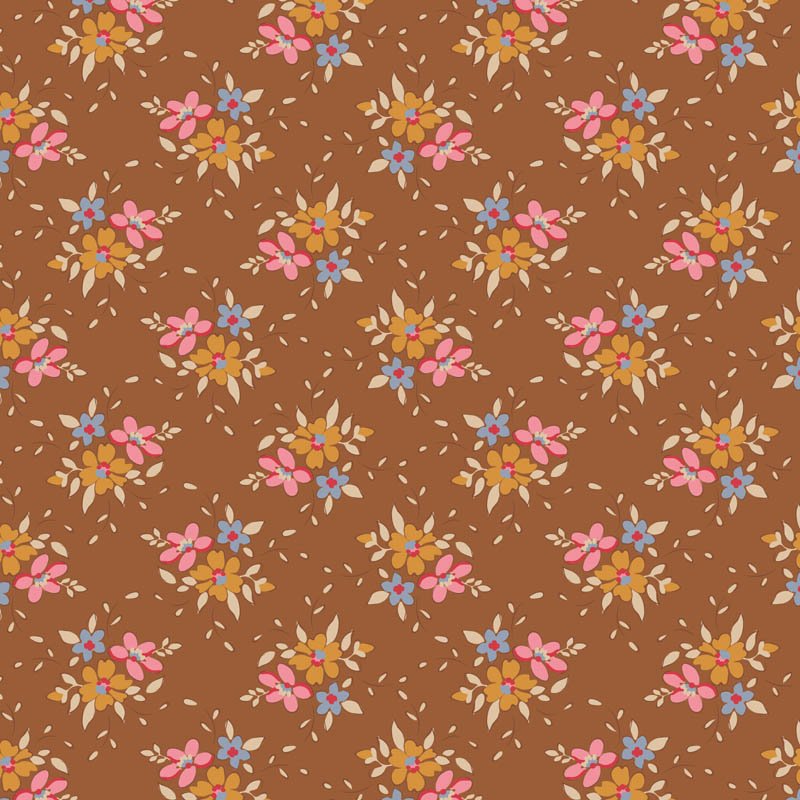 Tilda Creating Memories – Autumn – Frida Brown Fabric