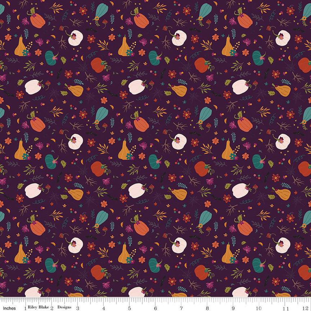 Little Witch Pumpkin Patch – Purple Fabric
