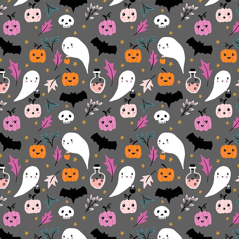 By the Glow of the Moon – Cobblestone Grey Fabric