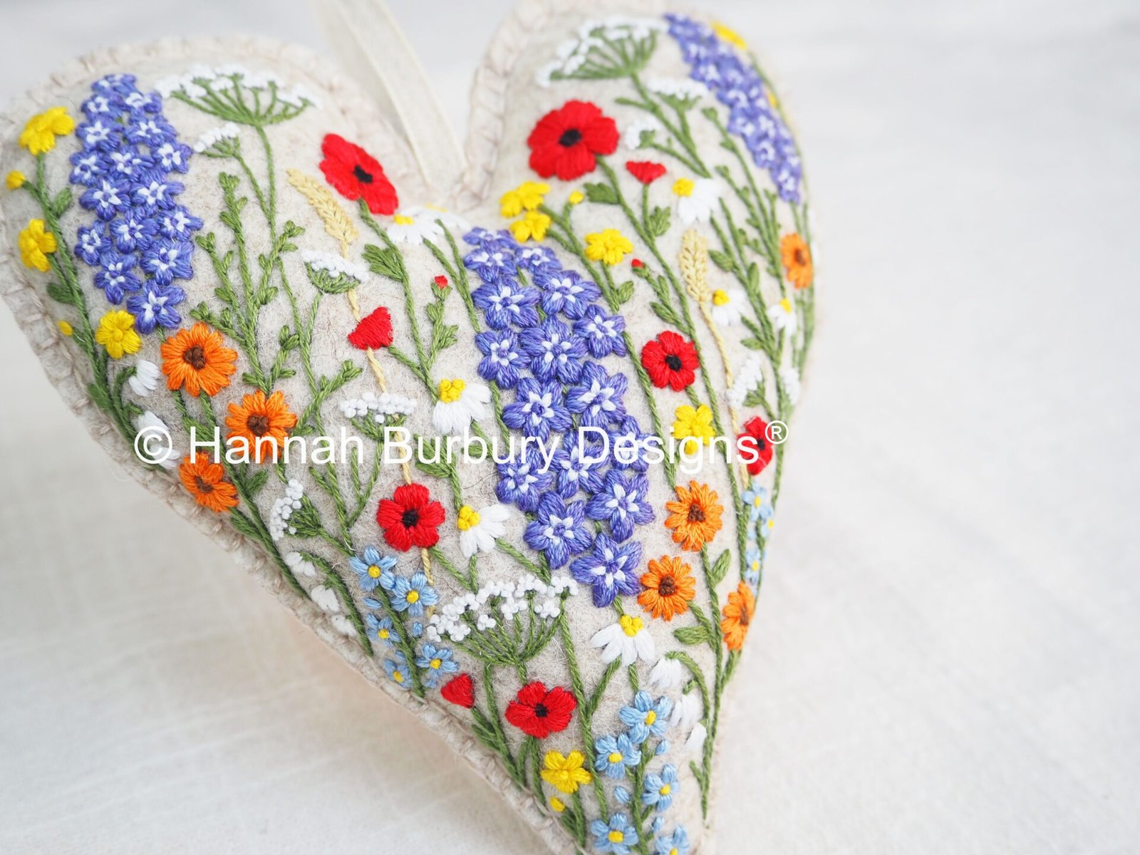 Charles Heart Embroidery Kit by Hannah Burbury