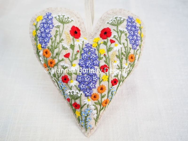Charles Heart Embroidery Kit by Hannah Burbury