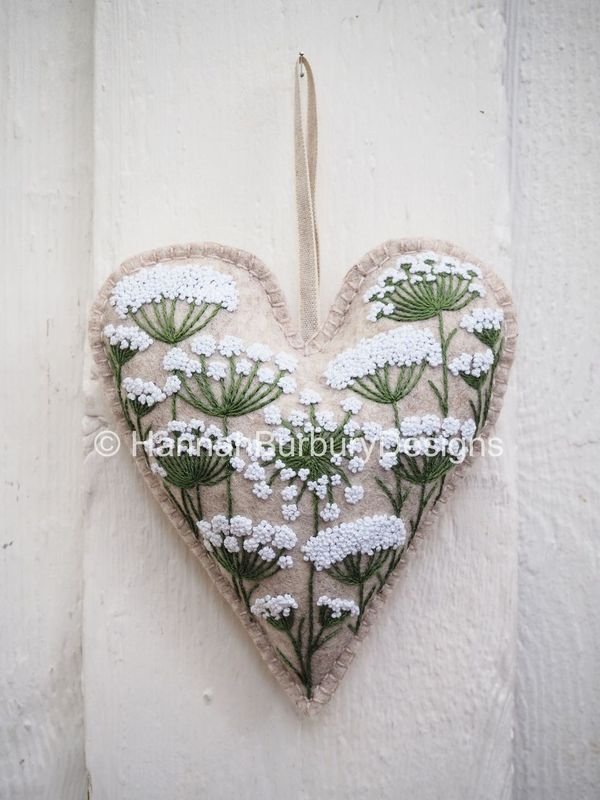 Flora Heart Embroidery Kit by Hannah Burbury