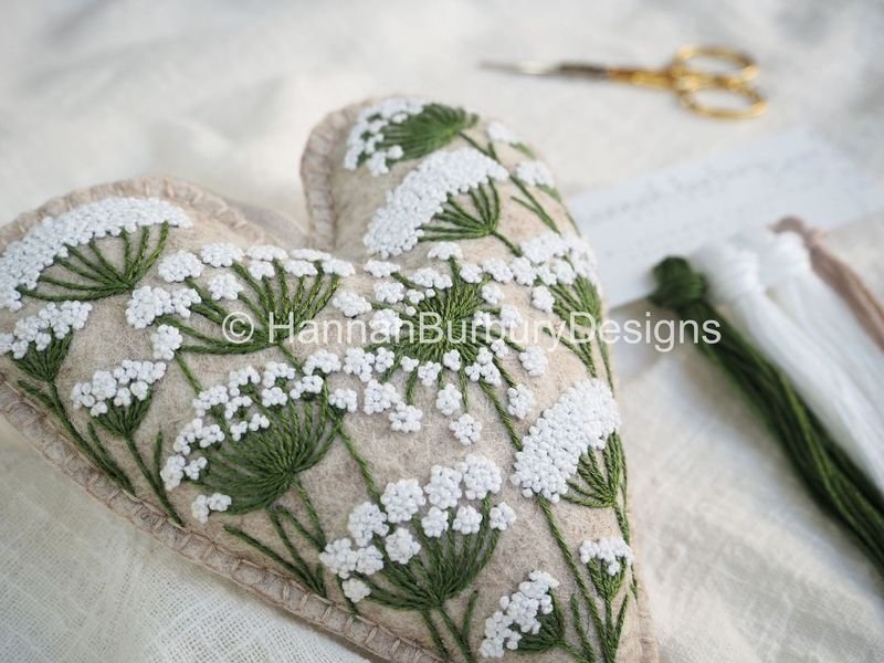 Flora Heart Embroidery Kit by Hannah Burbury