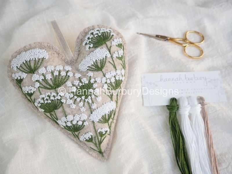 Flora Heart Embroidery Kit by Hannah Burbury