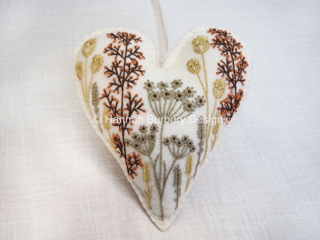 Flossie Heart Hand Embroidery Kit by Hannah Burbury