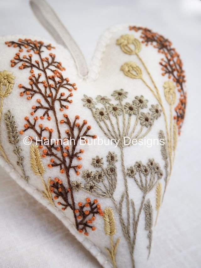 Flossie Heart Hand Embroidery Kit by Hannah Burbury