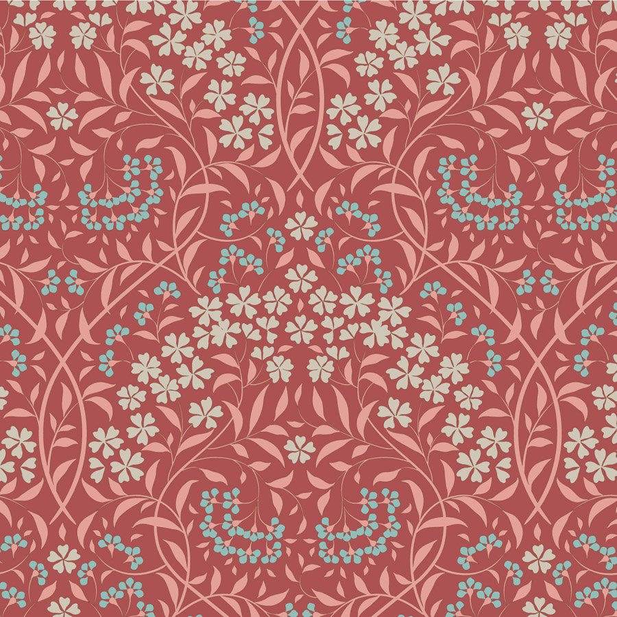 Tilda Sanctuary – Larissa Rhubarb Fabric