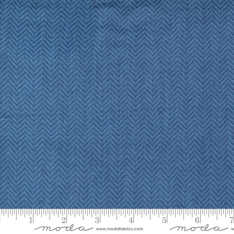 Denim & Daisies Wovens – Blue Jeans Chevron Fabric