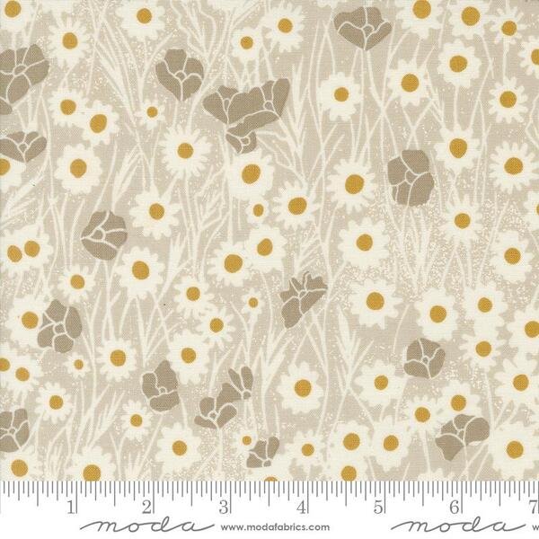 Field of Flowers by Katherine Watson –  Poppy Field in Flax fabric