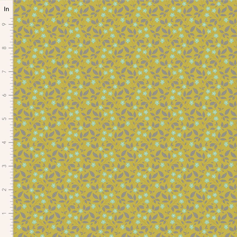 Tilda Tipsy Blender Sour Yellow fabric