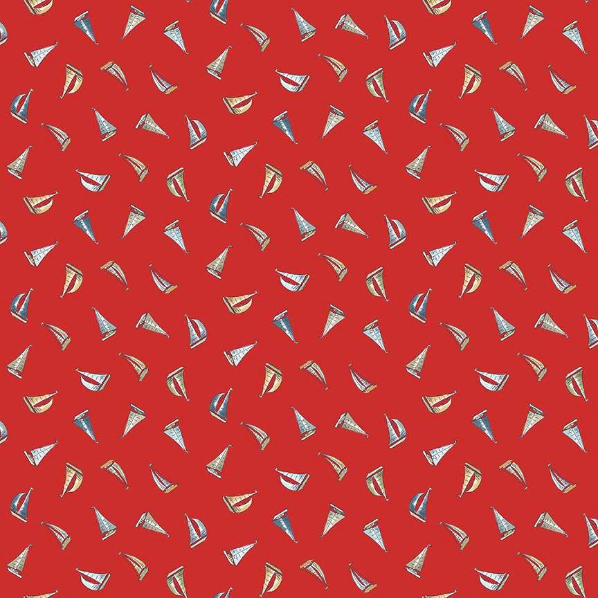 High Tide – Sail Away – Red Fabric