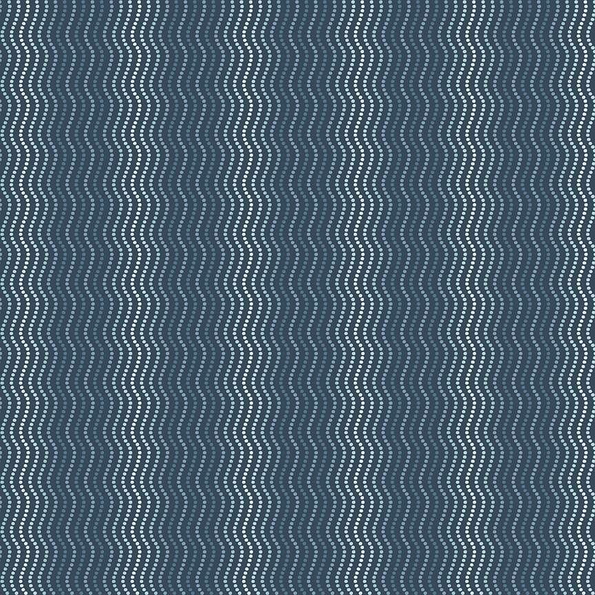 High Tide – Waves – Dark Blue fat 1/4