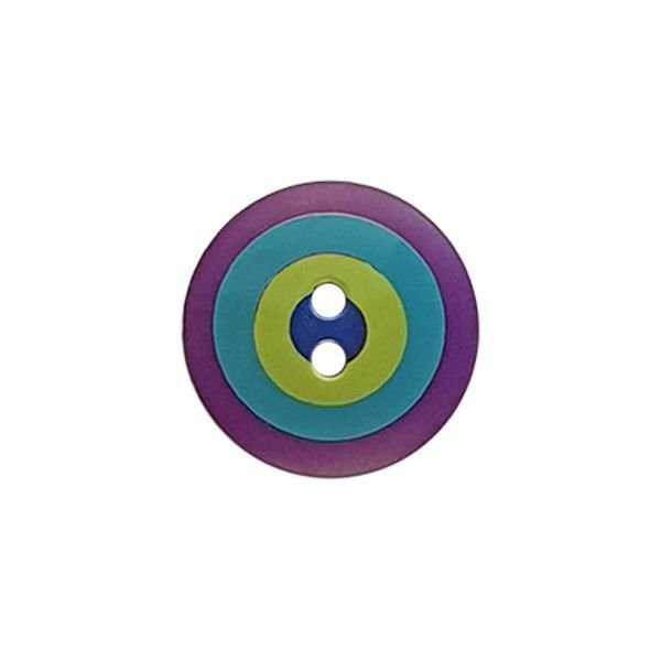 Kaffe Fassett Button – Target 20mm – Purple, blue, green
