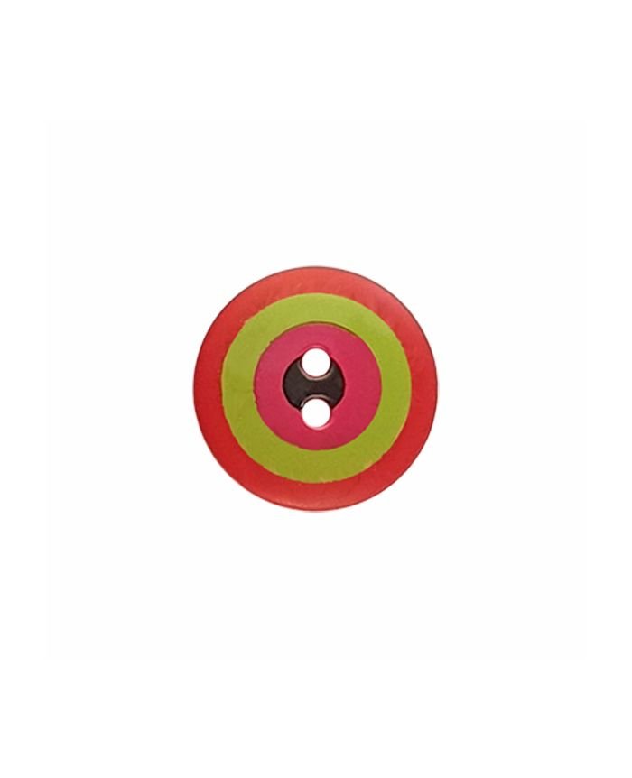 Kaffe Fassett Button – Target 20mm – Red, green, pink