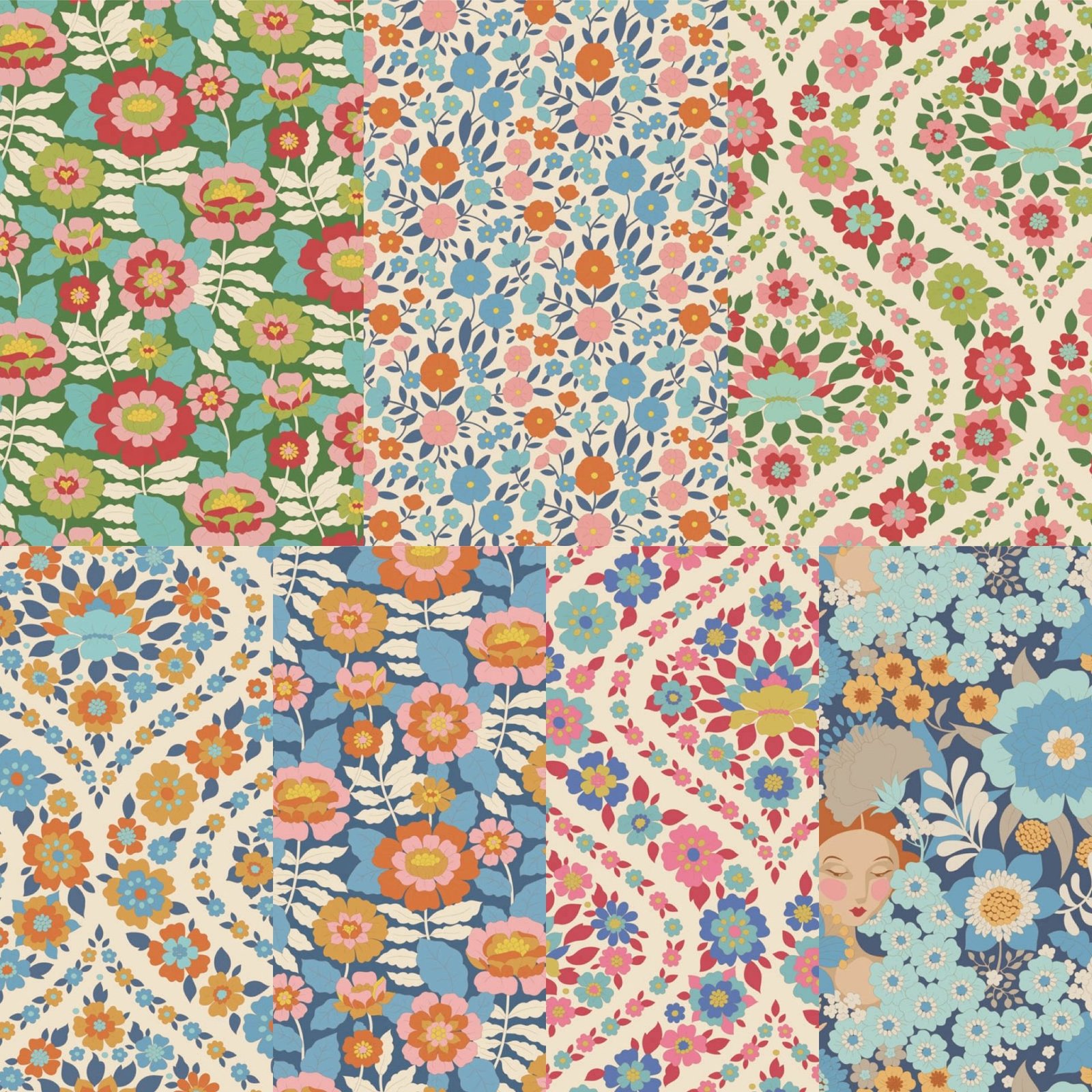 Tilda Wallflower Fat 1/4 Bundle