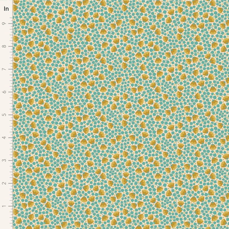 Tilda Wallflower Fabric – Bellflower Teal