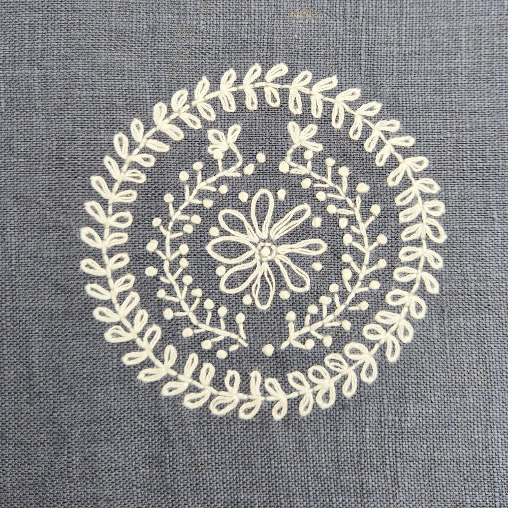 Stick and Stitch Embroidery – Folk Flowers by Corinne Lapierre