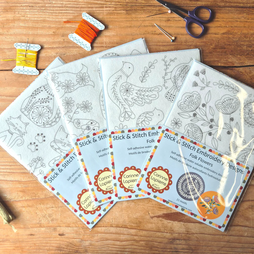 Stick and Stitch Embroidery – Folk Dogs by Corinne Lapierre
