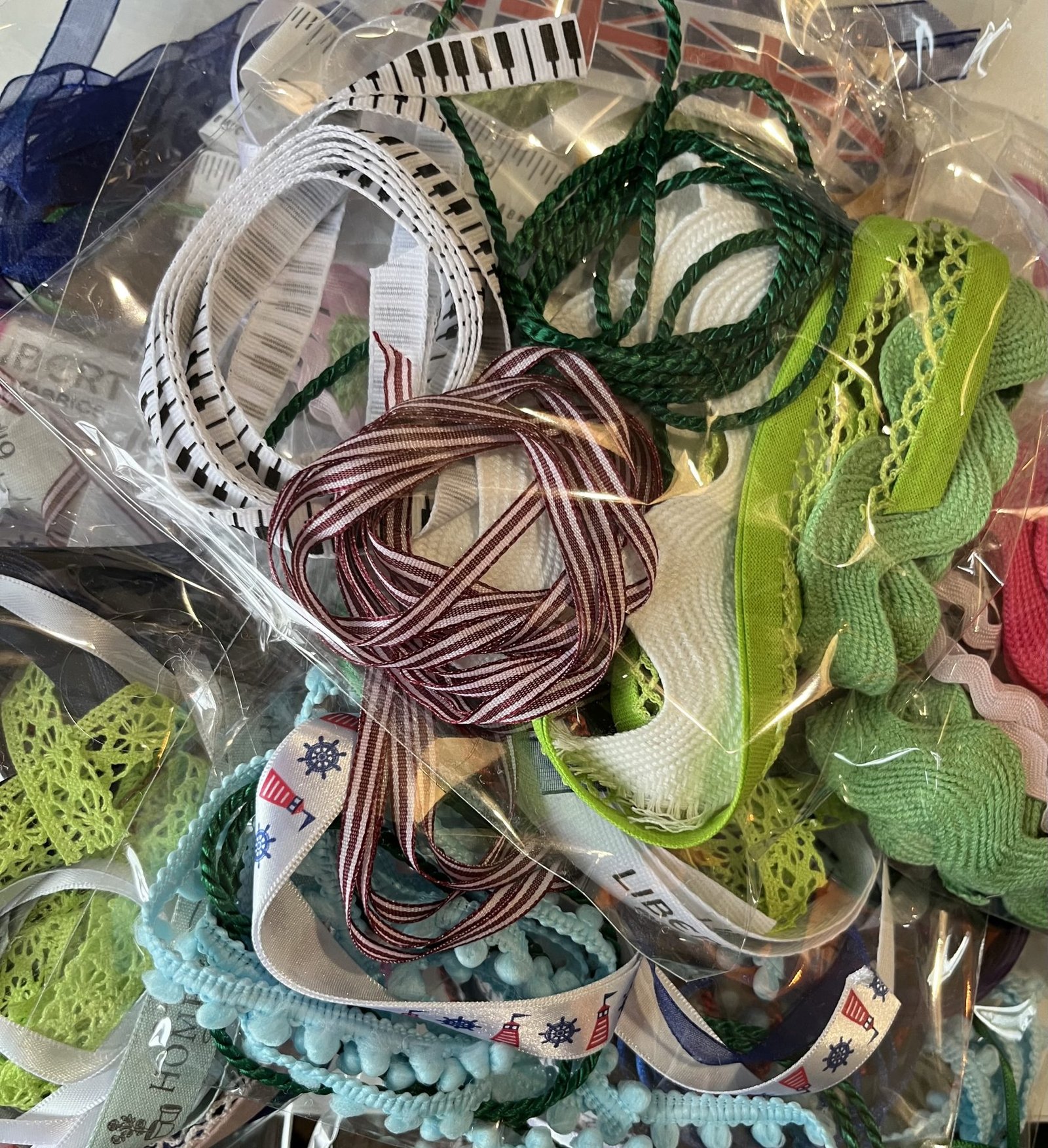 Ribbons and Trims Scrap Bag – Brights