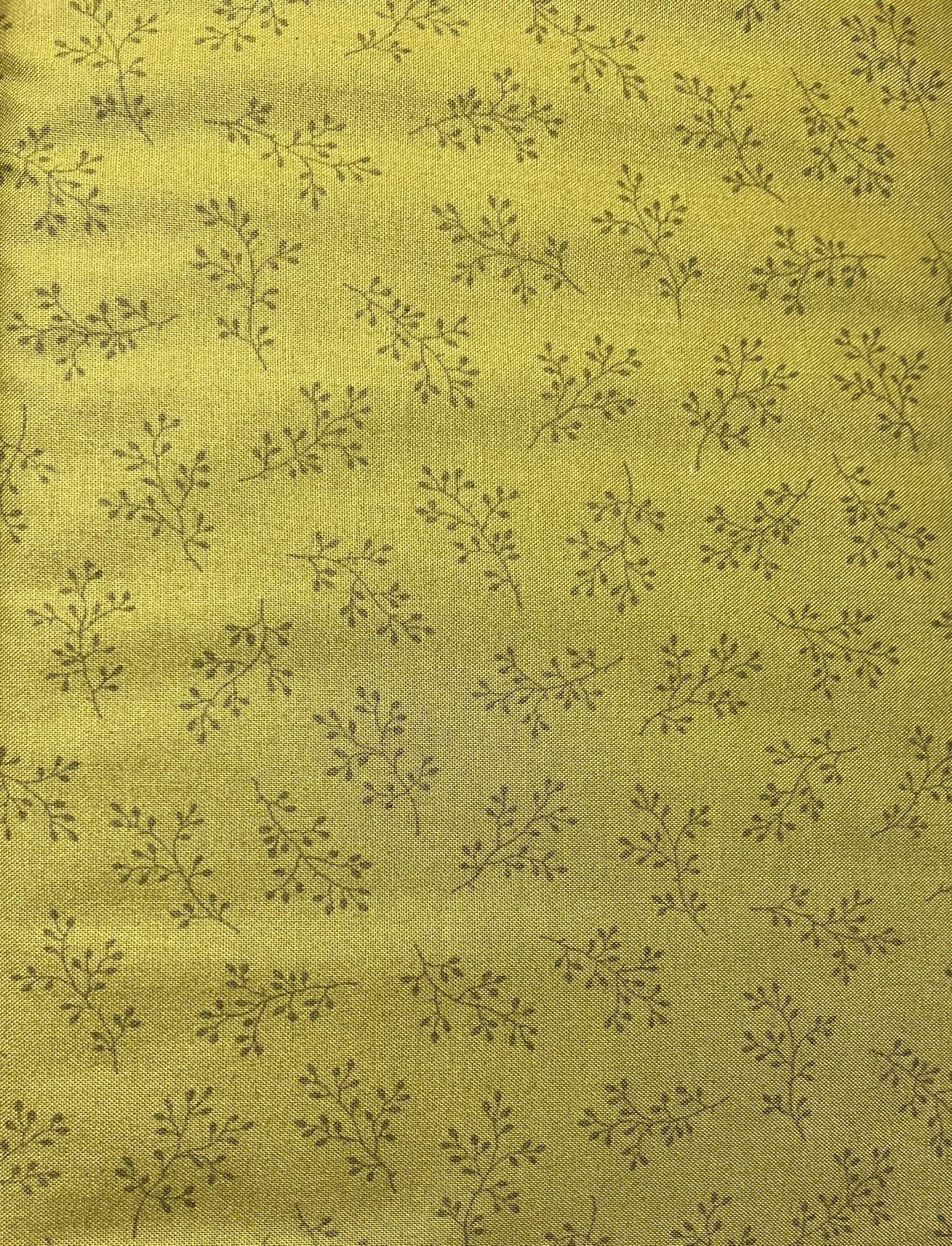Olive Sprig Fabric End of Roll