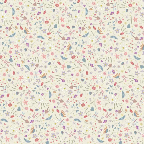 Slow & Steady – Cream Floral Scatter Fabric