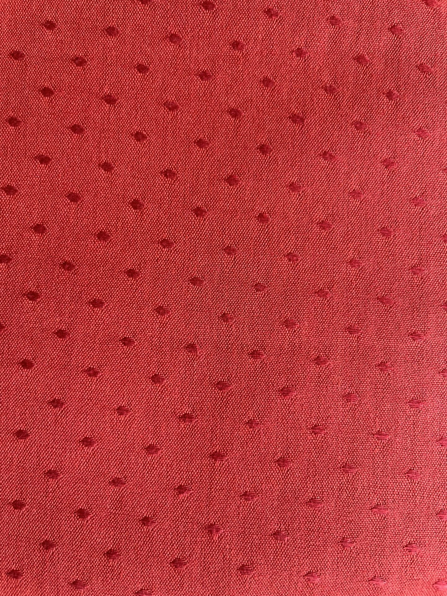 Red Woven Dots End of roll